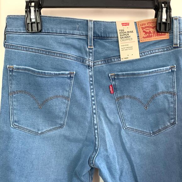 Levi’s 720 High Rise Super Skinny Cropped Jeans in Indie Disco - Picture 11 of 14